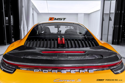 Porsche 911 992 992.1 Carerra Base/S/T/4/4S/Targa 4/Targa 4S/GTS 2020 2021 2022 2023 2024 with Aftermarket Parts - Rear Spoiler Pre-preg Carbon Fiber / FRP from CMST Tuning