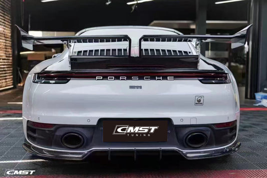 Porsche 911 992 992.1 Carerra Base/S/T/4/4S/Targa 4/Targa 4S/GTS 2020-2024 with Aftermarket Parts - V1 Style Carbon Fiber & FRP Rear Spoiler from CMST Tuning