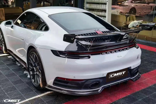 Porsche 911 992 992.1 Carerra Base/S/T/4/4S/Targa 4/Targa 4S/GTS 2020-2024 with Aftermarket Parts - V1 Style Carbon Fiber & FRP Rear Spoiler from CMST Tuning