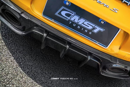 Porsche 992 992.1 Carerra Base/S/T/4/4S/Targa 4/Targa 4S/GTS (Sport Design Aerokit Package only) 2020 2021 2022 2023 2024 with Aftermarket Parts - Rear Diffuser Carbon Fiber/FRP from CMST Tuning