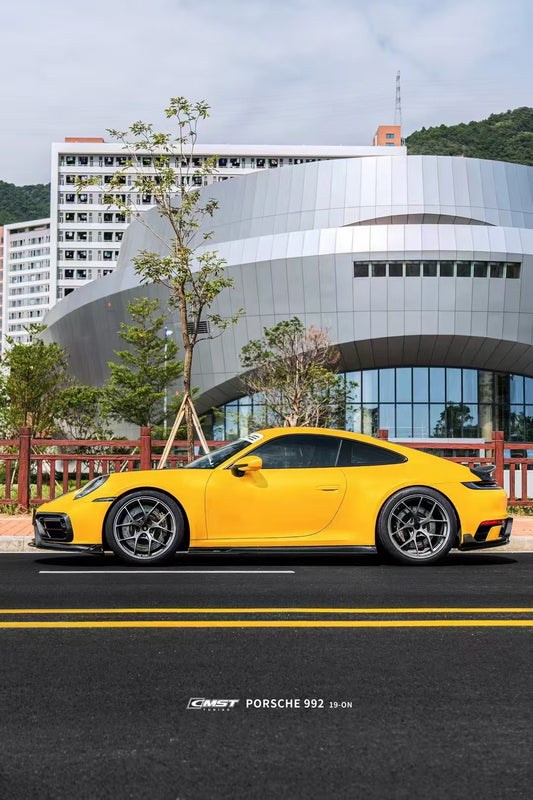 Porsche 911 992 992.1 Carerra Base/S/T/4/4S/Targa 4/Targa 4S/GTS (Sport Design Aerokit Package only) 2020 2021 2022 2023 2024 with Aftermarket Parts - Side Skirts Carbon Fiber/FRP from CMST Tuning