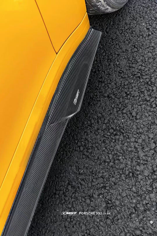 Porsche 911 992 992.1 Carerra Base/S/T/4/4S/Targa 4/Targa 4S/GTS (Sport Design Aerokit Package only) 2020 2021 2022 2023 2024 with Aftermarket Parts - Side Skirts Carbon Fiber/FRP from CMST Tuning