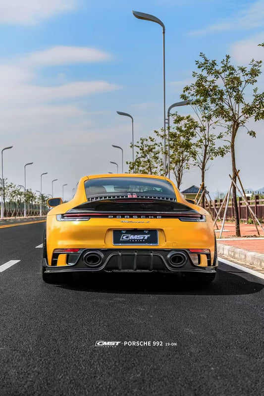 Porsche 992 992.1 Carerra Base/S/T/4/4S/Targa 4/Targa 4S/GTS (Sport Design Aerokit Package only) 2020 2021 2022 2023 2024 with Aftermarket Parts - Rear Diffuser Carbon Fiber/FRP from CMST Tuning