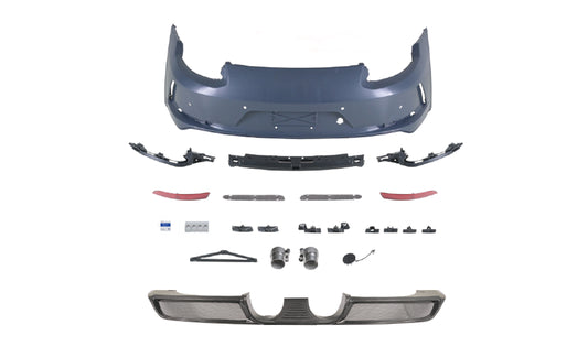 Porsche 991.1 Carrera Base/S/T 2012 2013 2014 2015 2016 (991.1 requires .2 taillights part number: PP18-002) & 991.2 Carrera Base/S/T 2017 2018 2019 with Aftermarket Parts – GT3 Conversion Style Rear Bumper & Diffuser Dry Pre-preg Carbon Fiber/PP Polypropylene/FRP from CMST Tuning