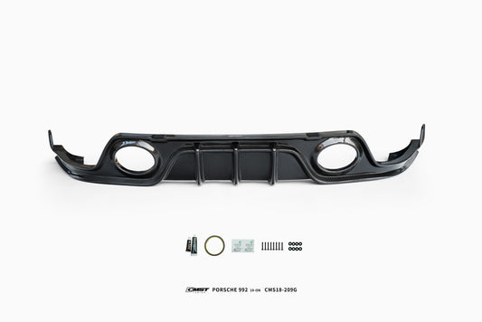 Porsche 992 992.1 Carerra Base/S/T/4/4S/Targa 4/Targa 4S/GTS (Sport Design Aerokit Package only) 2020 2021 2022 2023 2024 with Aftermarket Parts - Rear Diffuser Carbon Fiber/FRP from CMST Tuning