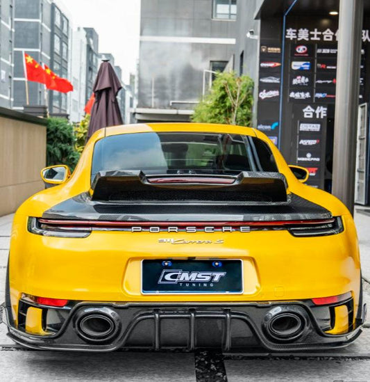 Porsche 992 992.1 Carerra Base/S/T/4/4S/Targa 4/Targa 4S/GTS (Sport Design Aerokit Package only) 2020 2021 2022 2023 2024 with Aftermarket Parts - Rear Diffuser Carbon Fiber/FRP from CMST Tuning