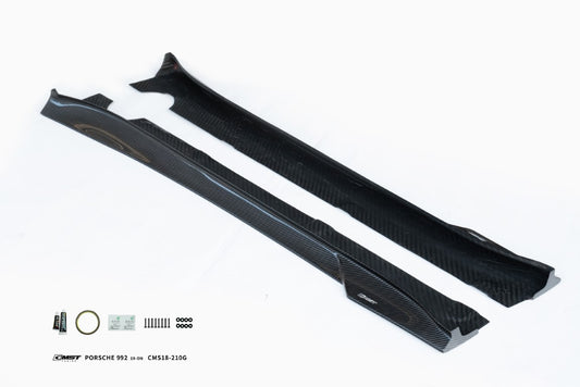 Porsche 911 992 992.1 Carerra Base/S/T/4/4S/Targa 4/Targa 4S/GTS (Sport Design Aerokit Package only) 2020 2021 2022 2023 2024 with Aftermarket Parts - Side Skirts Carbon Fiber/FRP from CMST Tuning