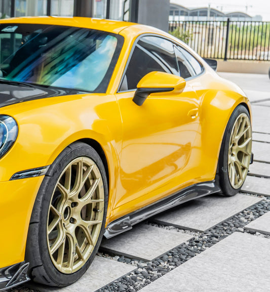 Porsche 911 992 992.1 Carerra Base/S/T/4/4S/Targa 4/Targa 4S/GTS (Sport Design Aerokit Package only) 2020 2021 2022 2023 2024 with Aftermarket Parts - Side Skirts Carbon Fiber/FRP from CMST Tuning