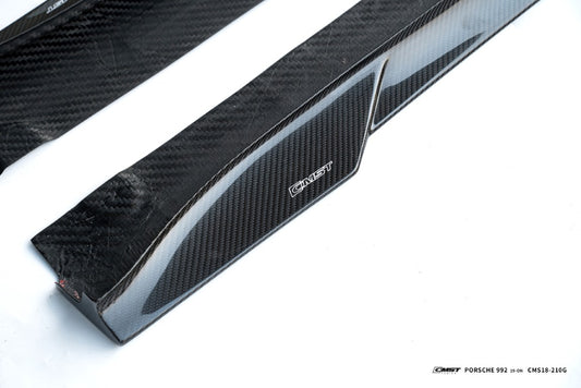 Porsche 911 992 992.1 Carerra Base/S/T/4/4S/Targa 4/Targa 4S/GTS (Sport Design Aerokit Package only) 2020 2021 2022 2023 2024 with Aftermarket Parts - Side Skirts Carbon Fiber/FRP from CMST Tuning