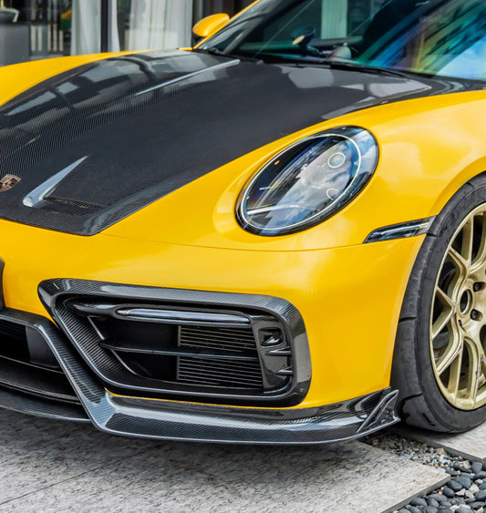 Porsche 992 992.1 Carerra Base/S/T/4/4S/Targa 4/Targa 4S/GTS (Sport Design Aerokit Package only) 2020 2021 2022 2023 2024 with Aftermarket Parts - Upper Valences Carbon Fiber/FRP from CMST Tuning