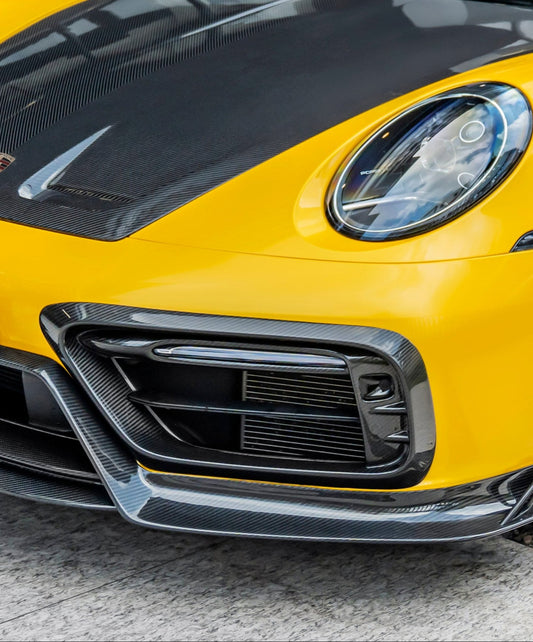 Porsche 992 992.1 Carerra Base/S/T/4/4S/Targa 4/Targa 4S/GTS (Sport Design Aerokit Package only) 2020 2021 2022 2023 2024 with Aftermarket Parts - Upper Valences Carbon Fiber/FRP from CMST Tuning