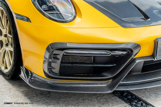 Porsche 992 992.1 Carerra Base/S/T/4/4S/Targa 4/Targa 4S/GTS (Sport Design Aerokit Package only) 2020 2021 2022 2023 2024 with Aftermarket Parts - Upper Valences Carbon Fiber/FRP from CMST Tuning
