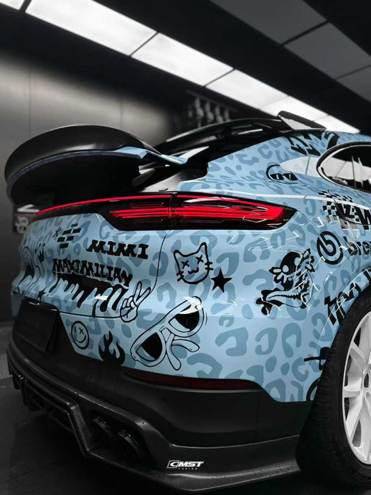 Porsche Cayenne 9Y3 9Y3.1 Base/S/GTS/Turbo/Turbo S/Turbo GT 2019 2020 2021 2022 2023 & Cayenne 9Y3 9Y3.2 Base/S/GTS/Turbo/Turbo S/Turbo GT 2024 with Aftermarket Parts - Rear Spoiler Carbon Fiber / FRP from CMST Tuning