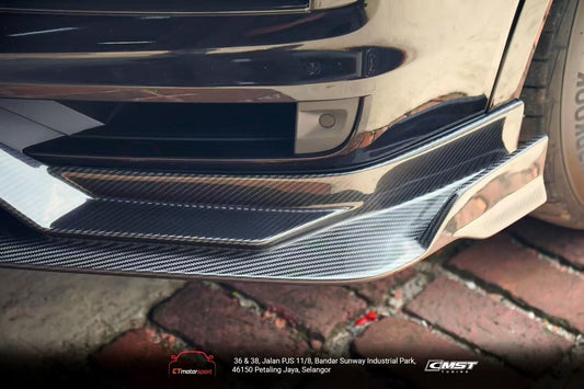 Porsche Cayenne 9Y0 9Y0.2 Base/S/AWD/E-Hybrid 2024-ON & Cayenne 9Y3 9Y3.2 Base/S 2024-ON with Aftermarket Parts - Front Lip Carbon Fiber / FRP from CMST Tuning