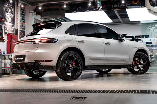 Porsche Macan 95B.1 Base/S/GTS/Sport Edition/Turbo 2015 2016 2017 2018 & Macan 95B.2 Base/S/GTS/Turbo 2019 2020 2021 with Aftermarket Parts - Rear Diffuser Carbon Fiber / FRP from CMST Tuning