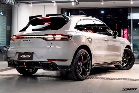Porsche Macan 95B.1 Base/S/GTS/Sport Edition/Turbo 2015 2016 2017 2018 & Macan 95B.2 Base/S/GTS/Turbo 2019 2020 2021 with Aftermarket Parts - Rear Diffuser Carbon Fiber / FRP from CMST Tuning