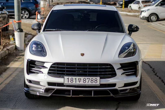 Porsche Macan 95B.2 Base / S 2019 2020 2021 with Aftermarket Parts - Front Lip Carbon Fiber / FRP from CMST Tuning