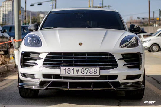 Porsche Macan 95B.2 Base / S 2019 2020 2021 with Aftermarket Parts - Front Lip Carbon Fiber / FRP from CMST Tuning
