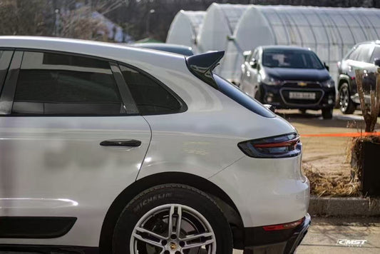 Porsche Macan 95B.1 Base/S/GTS/Sport Edition/Turbo 2016 2017 2018 & Macan 95B.2 Base/S/GTS/Turbo 2019 2020 2021 with Aftermarket Parts - Rear Roof Spoiler Carbon Fiber / FRP from CMST Tuning