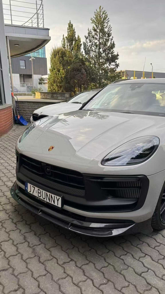 Porsche Macan 95B.3 Base/S/T/GTS/Turbo 2022-2025 with Aftermarket Parts - Front Lip Carbon Fiber / FRP from CMST Tuning