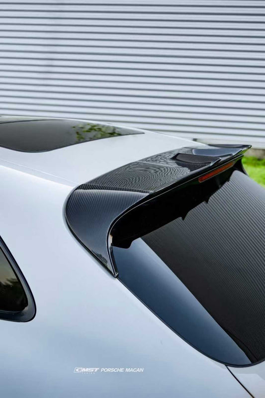 Porsche Macan 95B.3 Base/S/T 2022-2025 with Aftermarket Parts - Rear Roof Spoiler Carbon Fiber / FRP from CMST Tuning