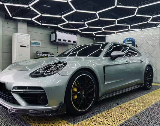Porsche Panamera 971 971.1 RWD/Base/4/4S/GTS/Turbo/Turbo S 2017 2018 2019 2020 & Panamera 971 971.2 RWD/Base/4/4S/GTS/Turbo/Turbo S 2021 2022 2023 with Aftermarket Parts - Side Skirts Pre-preg Carbon Fiber / FRP from CMST Tuning
