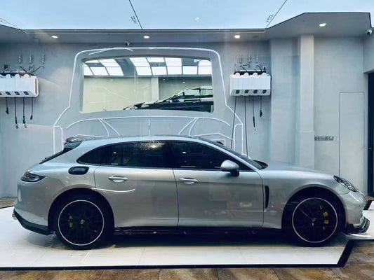 Porsche Panamera 971 971.1 RWD/Base/4/4S/GTS/Turbo/Turbo S 2017 2018 2019 2020 & Panamera 971 971.2 RWD/Base/4/4S/GTS/Turbo/Turbo S 2021 2022 2023 with Aftermarket Parts - Side Skirts Pre-preg Carbon Fiber / FRP from CMST Tuning