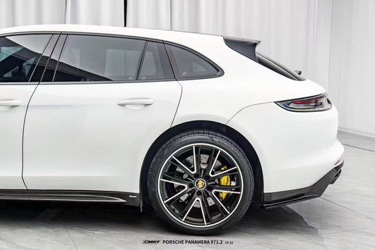 Porsche Panamera 971 971.1 RWD/Base/4/4S/GTS/Turbo/Turbo S 2017 2018 2019 2020 & Panamera 971 971.2 RWD/Base/4/4S/GTS/Turbo/Turbo S 2021 2022 2023 with Aftermarket Parts - Side Skirts Pre-preg Carbon Fiber / FRP from CMST Tuning