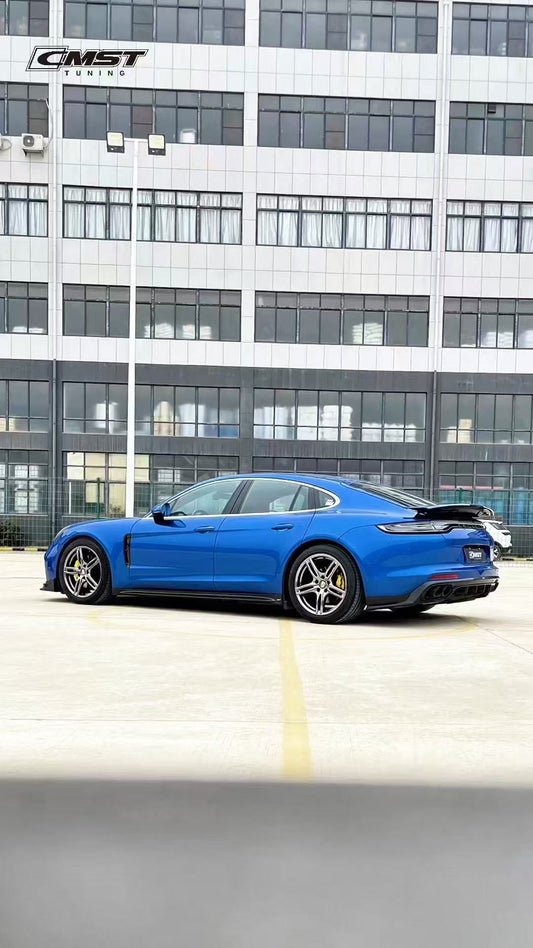 Porsche Panamera 971 971.1 RWD/Base/4/4S/GTS/Turbo/Turbo S 2017 2018 2019 2020 & Panamera 971 971.2 RWD/Base/4/4S/GTS/Turbo/Turbo S 2021 2022 2023 with Aftermarket Parts - V1 Rear Diffuser Pre-preg Carbon Fiber / Vacuumed Carbon Fiber / FRP from CMST Tuning