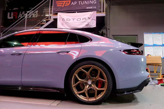 Porsche Panamera 971 971.1 RWD/Base/4/4S/GTS/Turbo/Turbo S 2017 2018 2019 2020 & Panamera 971 971.2 RWD/Base/4/4S/GTS/Turbo/Turbo S 2021 2022 2023 with Aftermarket Parts - Side Skirts Pre-preg Carbon Fiber / FRP from CMST Tuning