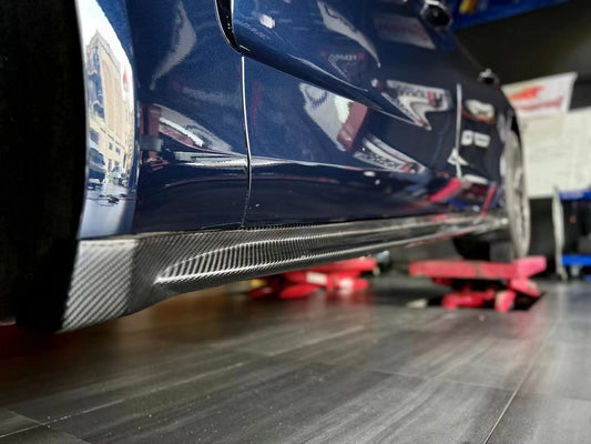 Porsche Panamera 971 971.1 RWD/Base/4/4S/GTS/Turbo/Turbo S 2017 2018 2019 2020 & Panamera 971 971.2 RWD/Base/4/4S/GTS/Turbo/Turbo S 2021 2022 2023 with Aftermarket Parts - Side Skirts Pre-preg Carbon Fiber / FRP from CMST Tuning