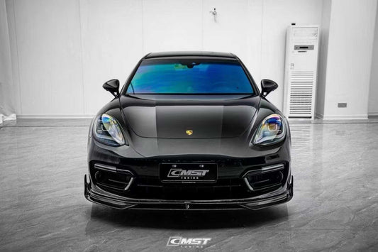 Porsche Panamera 971 971.2 RWD/Base/4/4S 2021-2023 with Aftermarket Parts - Pre-preg Carbon & FRP Front Lip from CMST Tuning
