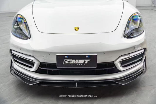 Porsche Panamera 971 971.2 RWD/Base/4/4S 2021-2023 with Aftermarket Parts - Pre-preg Carbon & FRP Front Lip from CMST Tuning