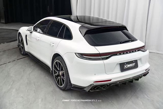 Porsche Panamera 971 971.1 RWD/Base/4/4S/GTS/Turbo/Turbo S 2017 2018 2019 2020 & Panamera 971 971.2 RWD/Base/4/4S/GTS/Turbo/Turbo S 2021 2022 2023 with Aftermarket Parts - V1 Rear Diffuser Pre-preg Carbon Fiber / Vacuumed Carbon Fiber / FRP from CMST Tuning