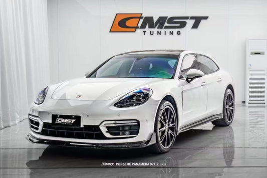 Porsche Panamera 971 971.1 RWD/Base/4/4S/GTS/Turbo/Turbo S 2017-2020 & Panamera 971 971.2 RWD/Base/4/4S/GTS/Turbo/Turbo S 2021-2023 with Aftermarket Parts - V2 Style Pre-preg Carbon & FRP Side Skirts from CMST Tuning