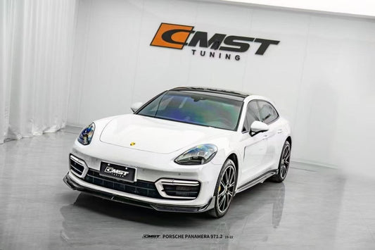 Porsche Panamera 971 971.1 RWD/Base/4/4S/GTS/Turbo/Turbo S 2017-2020 & Panamera 971 971.2 RWD/Base/4/4S/GTS/Turbo/Turbo S 2021-2023 with Aftermarket Parts - V2 Style Pre-preg Carbon & FRP Side Skirts from CMST Tuning