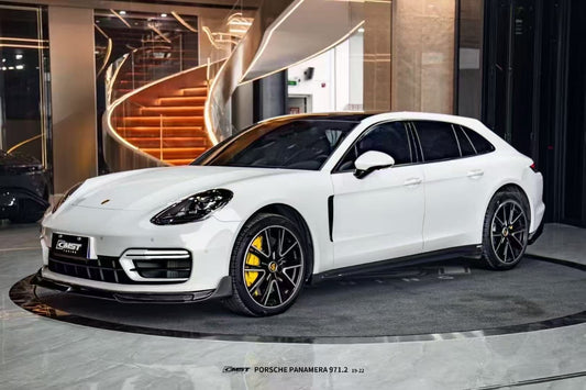 Porsche Panamera 971 971.1 RWD/Base/4/4S/GTS/Turbo/Turbo S 2017-2020 & Panamera 971 971.2 RWD/Base/4/4S/GTS/Turbo/Turbo S 2021-2023 with Aftermarket Parts - V2 Style Pre-preg Carbon & FRP Side Skirts from CMST Tuning