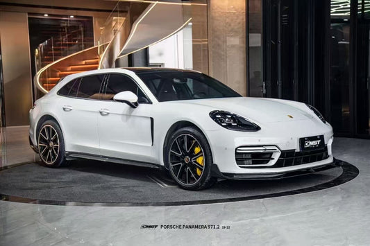 Porsche Panamera 971 971.1 RWD/Base/4/4S/GTS/Turbo/Turbo S 2017-2020 & Panamera 971 971.2 RWD/Base/4/4S/GTS/Turbo/Turbo S 2021-2023 with Aftermarket Parts - V2 Style Pre-preg Carbon & FRP Side Skirts from CMST Tuning