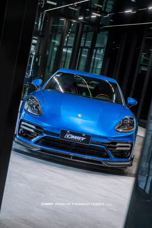 Porsche Panamera 971 971.2 RWD/Base/4/4S 2021-2023 with Aftermarket Parts - Pre-preg Carbon & FRP Front Lip from CMST Tuning