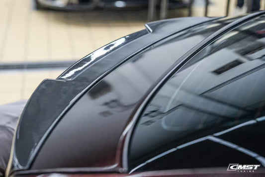 Porsche Panamera 976 Base 4 4S E-Hybird 2024 (suitable for GTS and Turbo if active spoiler is deactivated) with Aftermarket Parts - Rear Spoiler Pre-preg Carbon Fiber / FRP from CMST Tuning