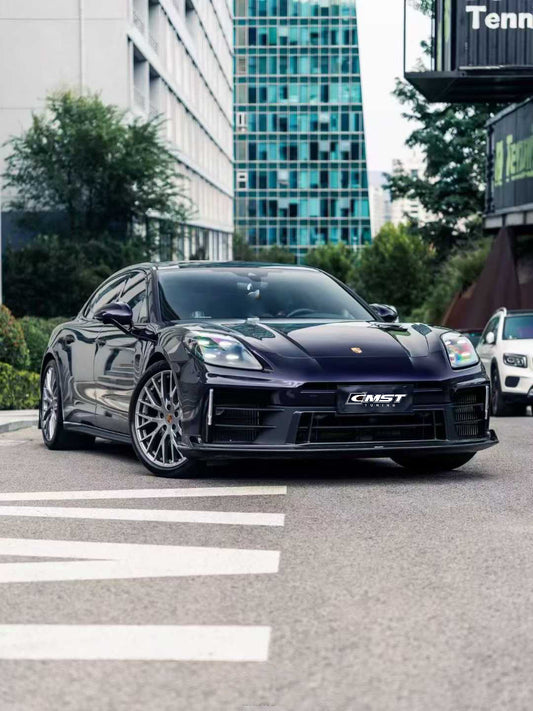 Porsche Panamera 976 Base 4 4S E-Hybird GTS Turbo 2024 with Aftermarket Parts - Side Skirts Pre-preg Carbon Fiber / FRP from CMST Tuning