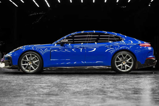 Porsche Panamera 976 Base 4 4S E-Hybird GTS Turbo 2024 with Aftermarket Parts - Side Skirts Pre-preg Carbon Fiber / FRP from CMST Tuning