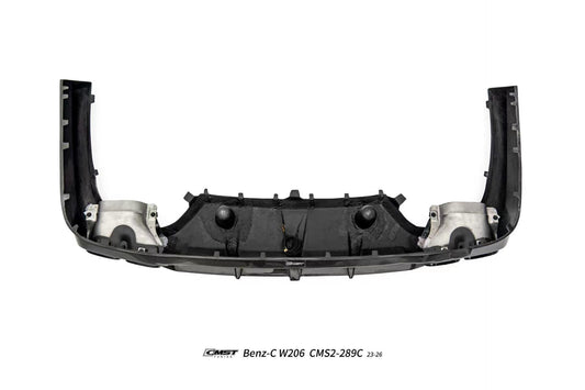 Mercedes Benz C-Class C63 C43 AMG C300 (with sport-package bumper) W206 S206 2021-ON with Aftermarket Parts - Rear Diffuser & Exhaust Carbon Fiber / FRP from CMST Tuning