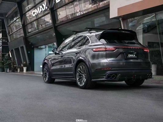 Porsche Cayenne 9Y0 9Y0.1 Base/S/Turbo/Turbo S 2019 2023 & Cayenne 9Y3 9Y3.1 Base/S/Turbo/Turbo S 2019-2023with Aftermarket Parts - Carbon Fiber & FRP Rear Diffuser from CMST Tuning