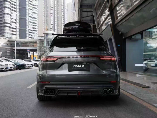 Porsche Cayenne 9Y0 9Y0.1 Base/S/Turbo/Turbo S 2019 2023 & Cayenne 9Y3 9Y3.1 Base/S/Turbo/Turbo S 2019-2023with Aftermarket Parts - Carbon Fiber & FRP Rear Diffuser from CMST Tuning