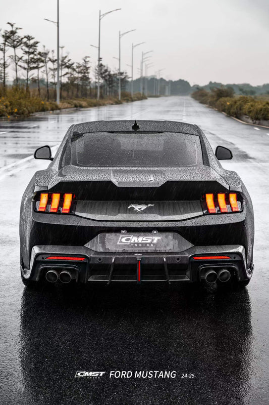 Ford Mustang S650 2.3 Ecoboost 5.0 GT Dark Horse 2024-ON with Aftermarket Parts - Rear Ducktail Trunk Lid Carbon Fiber / FRP from CMST Tuning