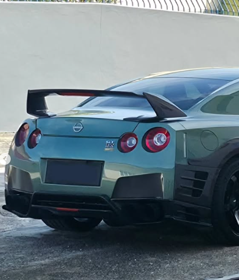 Nissan GTR Nismo T-Spec Black Edition Track Eidtion Premium Pure 2008-2023 with Aftermarket Parts - Rear Spoiler Wing Carbon Fiber / FRP from CMST Tuning