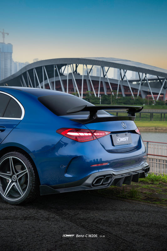 Mercedes Benz C-Class C63 C43 AMG C300 W206 2021-ON with Aftermarket Parts - Rear Wing Carbon Fiber / FRP from CMST Tuning
