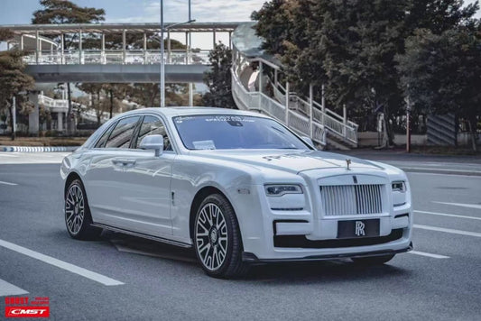Rolls-Royce Ghost First Generation Series II 2015 2016 2017 2018 2019 2020 with Aftermarket Parts - Front Bumper & Lip Carbon Fiber / FRP from CMST Tuning