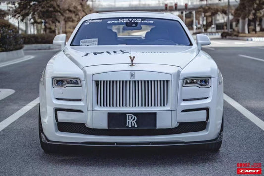 Rolls-Royce Ghost First Generation Series II 2015 2016 2017 2018 2019 2020 with Aftermarket Parts - Front Bumper & Lip Carbon Fiber / FRP from CMST Tuning